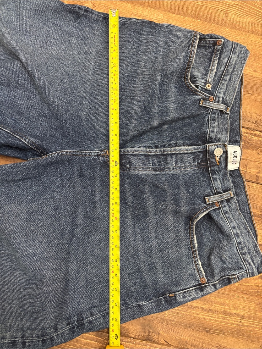 Agolde wide leg raw hem jeans - Picture 9 of 12